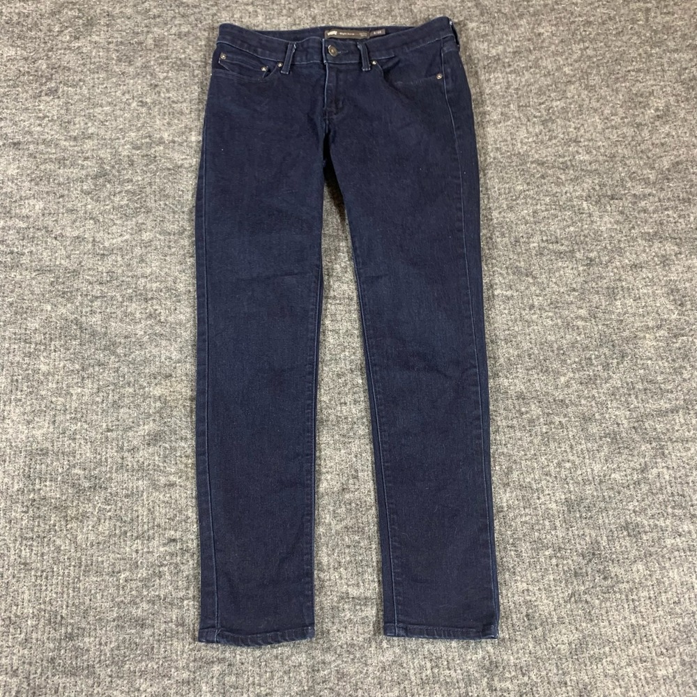 Levis Jeans Womens 6 28 Blue Denim Dark‎ Wash Slight Curve Mid Rise Skinny 30x28